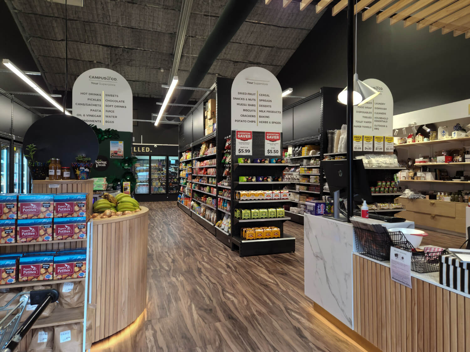 A Mini Mart that Showcases the MetalMax Retail System in Black