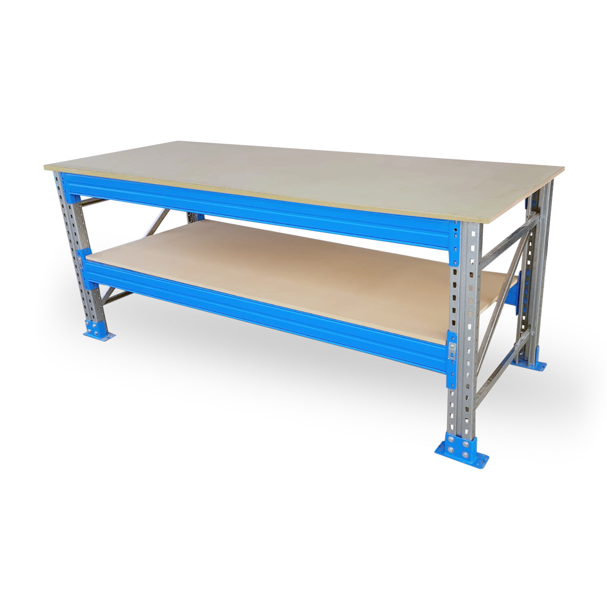 Pallet Racking Workbench Constructed From Heavy Duty Racking