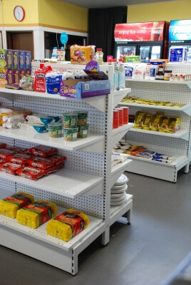 Display Shelving in Dairy Supermarket