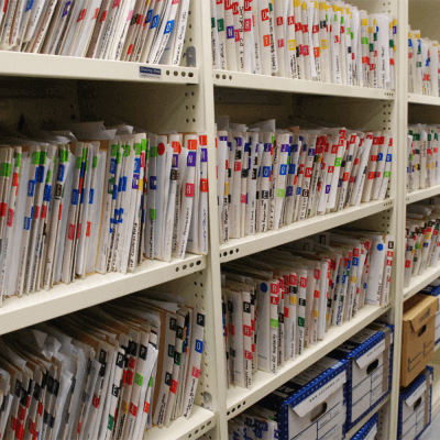 Panel End Shelving for Document & File Storage